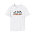 Catch Release Repeat Fishing T-Shirt – Gifted Porch, view 1