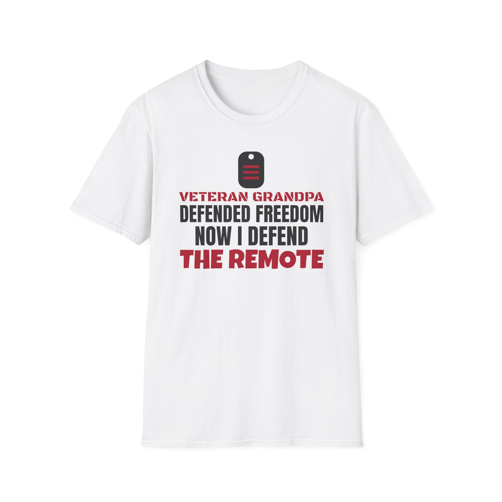 Veteran Grandpa Now I Defend The Remote T-Shirt – Gifted Porch, view 1