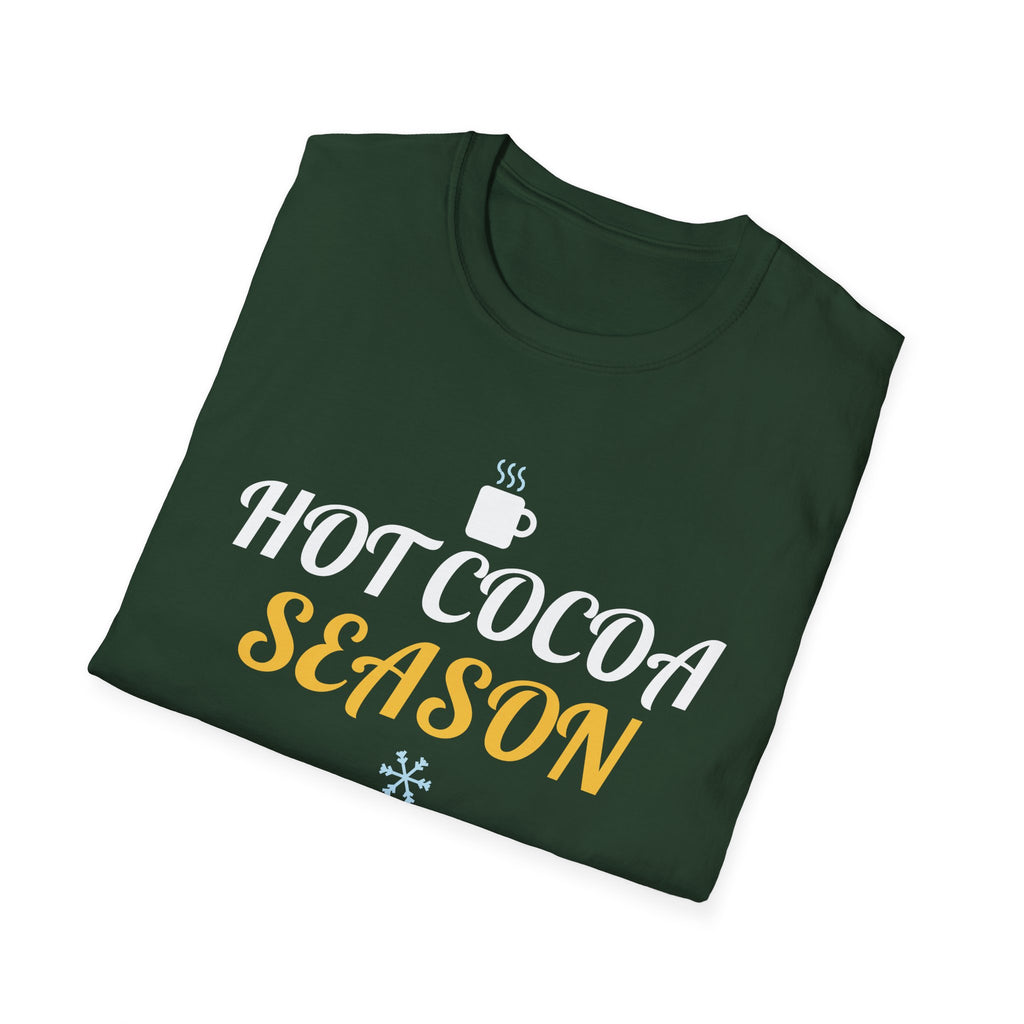 Hot Cocoa Season Christmas T-Shirt Cozy Winter Holiday Gift Tee – Gifted Porch