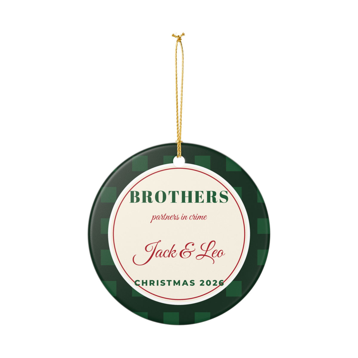 Brothers Personalized Christmas Ornament 2026 Brother Gift – Gifted Porch, view 4