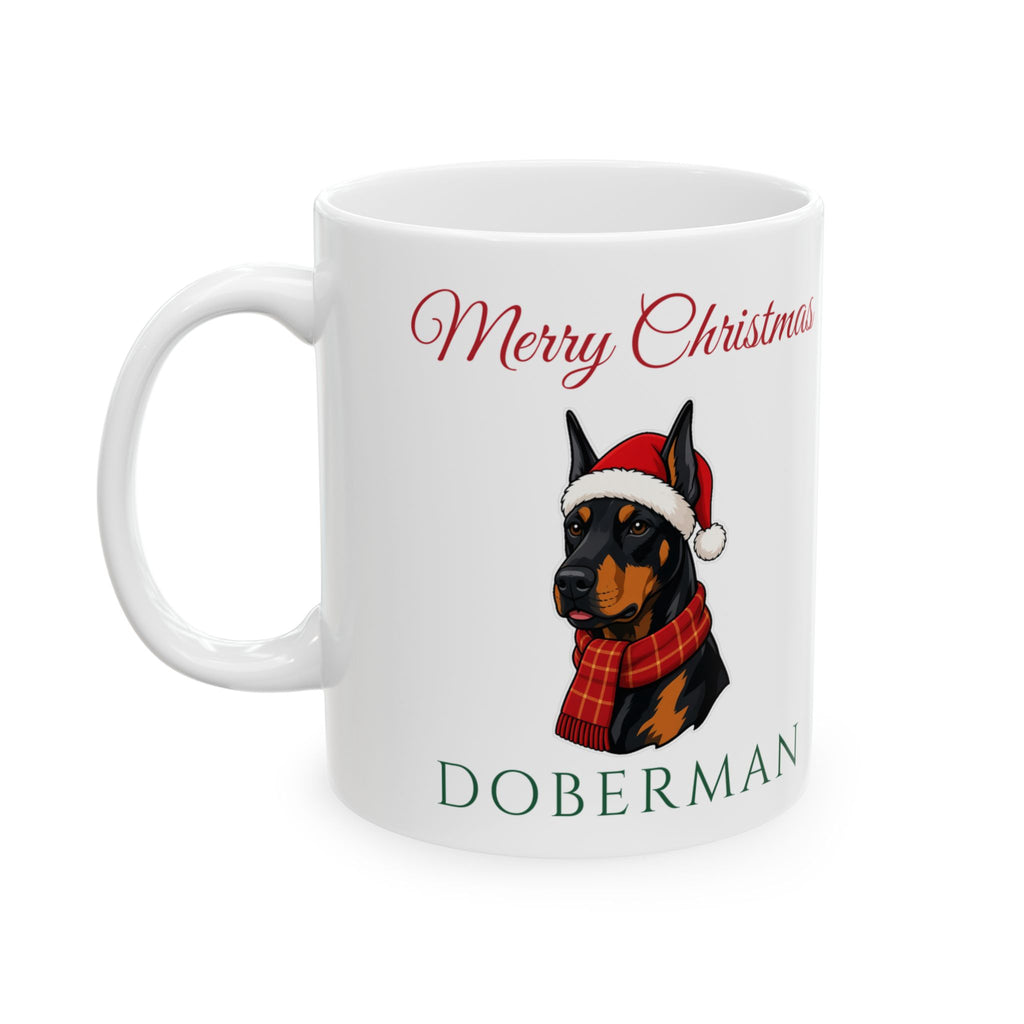 Doberman Dog Christmas Mug