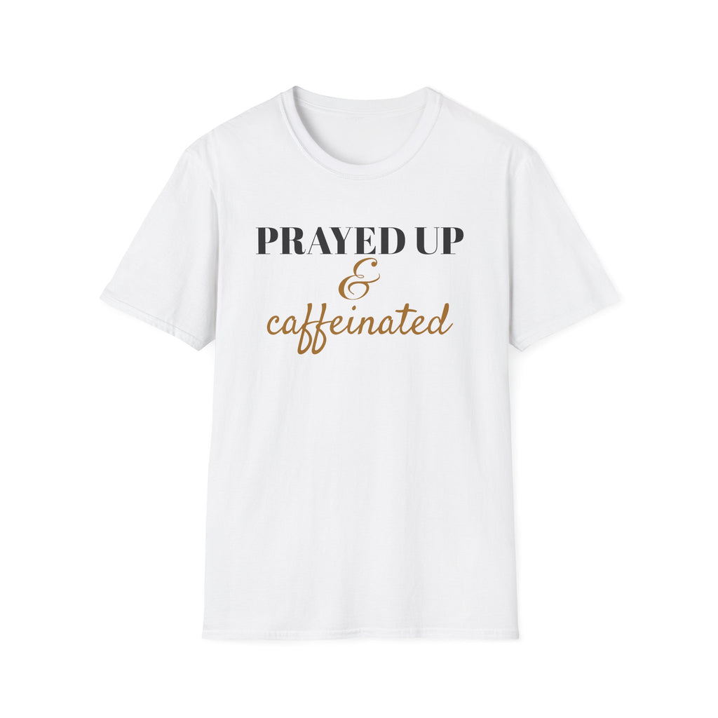 Prayed Up And Caffeinated Christian T-Shirt – Gifted Porch, view 1
