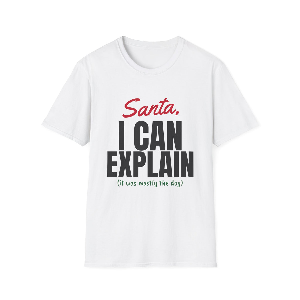 Santa I Can Explain Funny Christmas T-Shirt – Gifted Porch, view 1