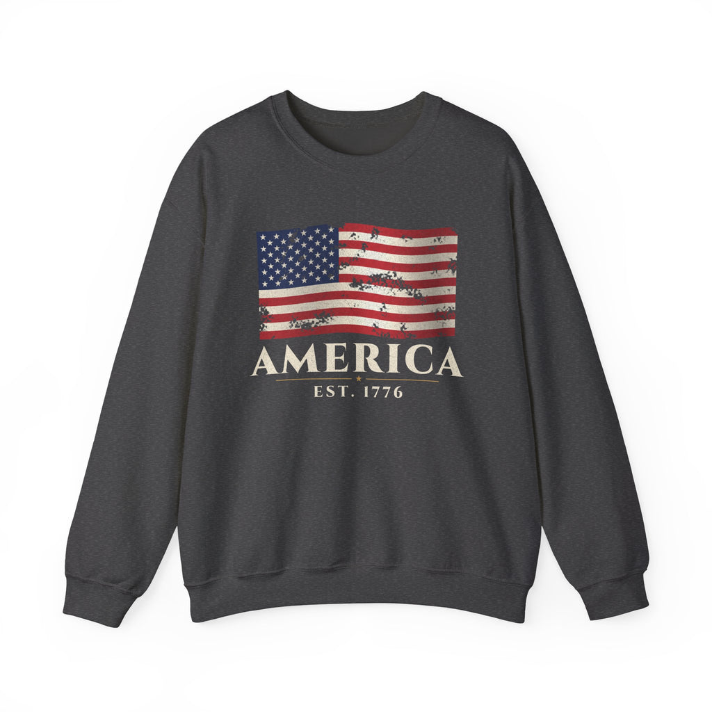 Vintage American Flag Sweatshirt – patriotic gift, photo 2