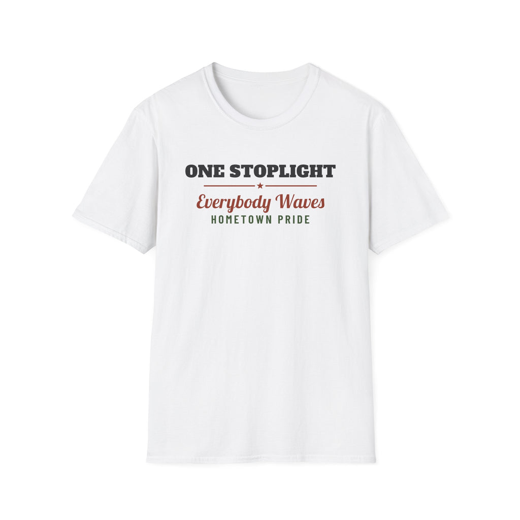 One Stoplight Everybody Waves Country T-Shirt – Gifted Porch, view 1