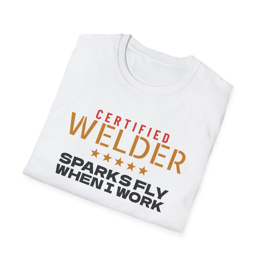Welder Sparks Fly When I Work Funny Welder T-Shirt – Gifted Porch, view 5