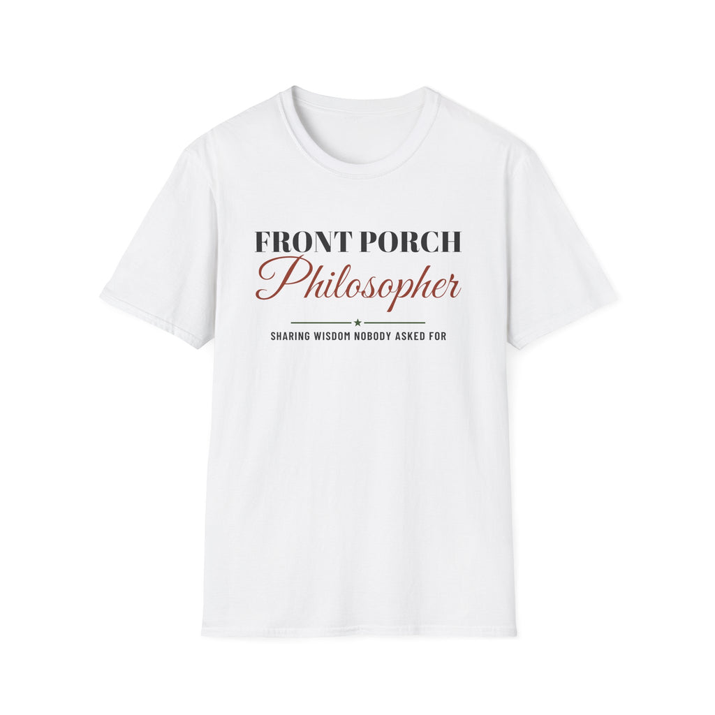Front Porch Philosopher Funny Country T-Shirt – Gifted Porch, view 1