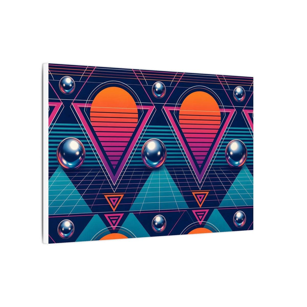 Retro Future Abstract Canvas Wall Art – unique art gift, photo 4