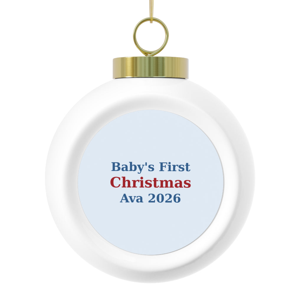 Baby's First Christmas Glass Ball Ornament