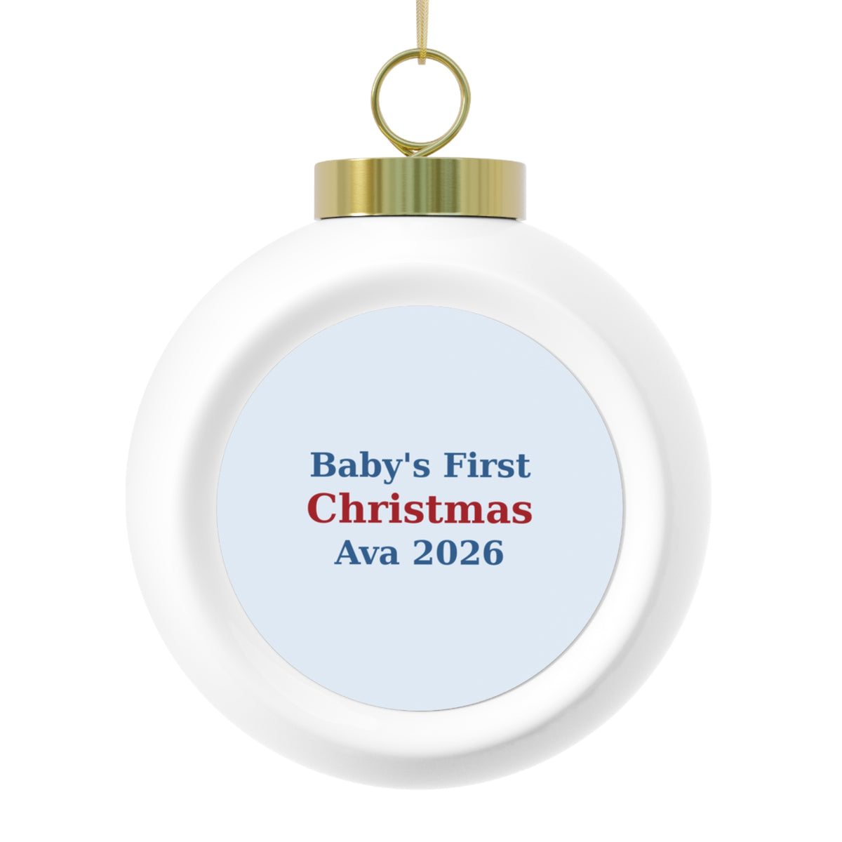 Baby's First Christmas Glass Ball Ornament
