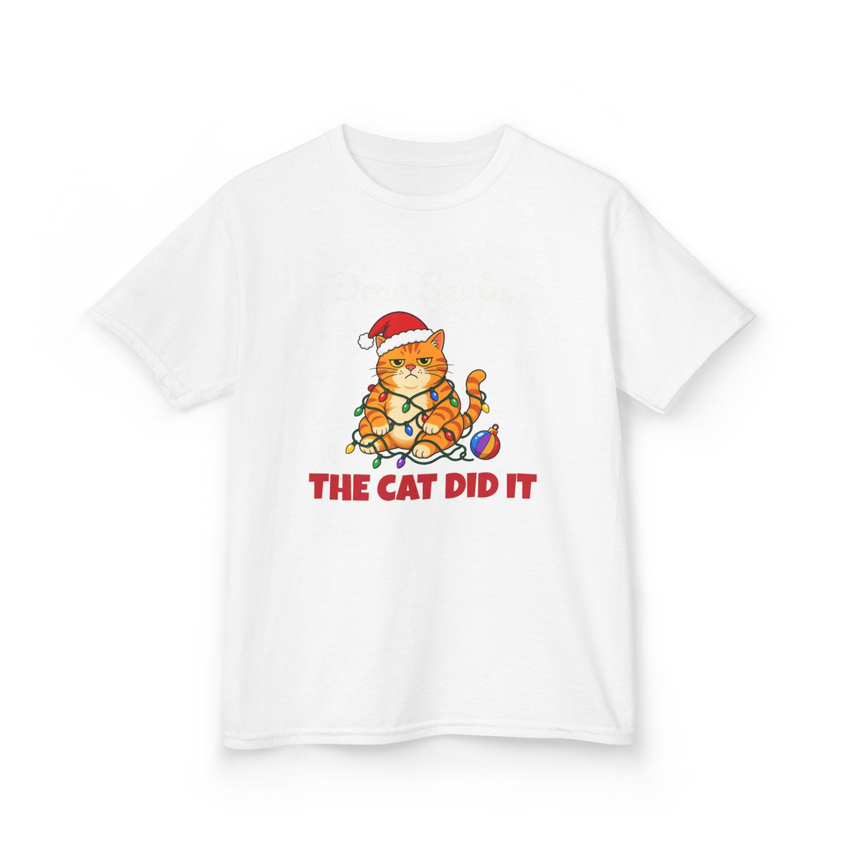 Dear Santa The Cat Did It Youth Tee