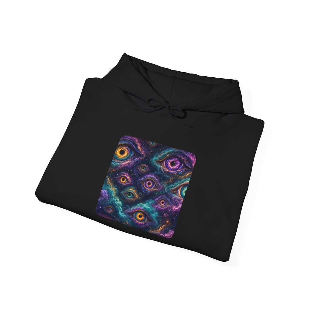 Cosmic Eyes Abstract Art Hoodie – unique art gift, photo 10