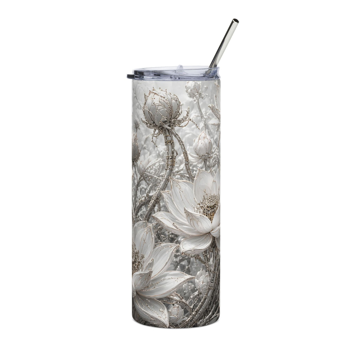 Silver Lotus 20oz Tumbler