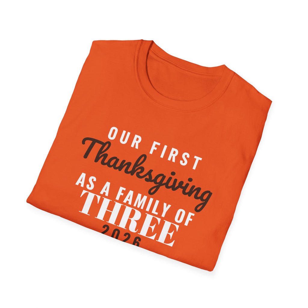 First Thanksgiving As A Family Of Three 2026 T-Shirt – Gifted Porch, view 18