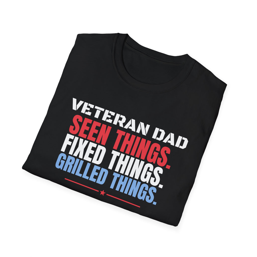 Veteran Dad Seen Things Fixed Things Grilled Things T-Shirt – Gifted Porch, view 8