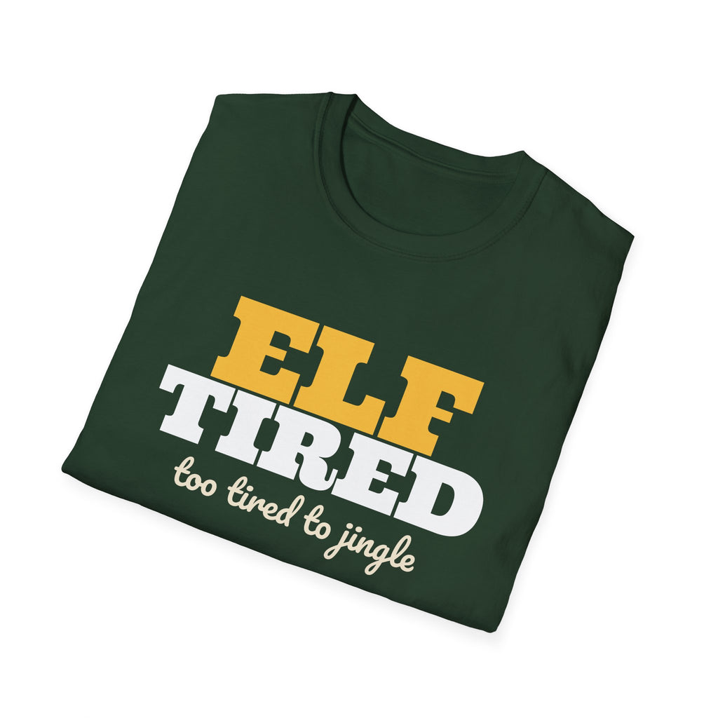 Elf Tired Funny Christmas Pun T-Shirt – Gifted Porch, view 13