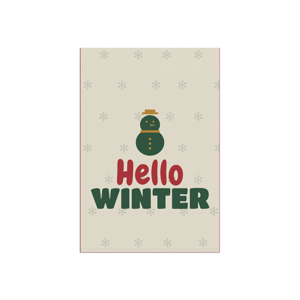 Snowman Hello Winter Christmas Garden Flag