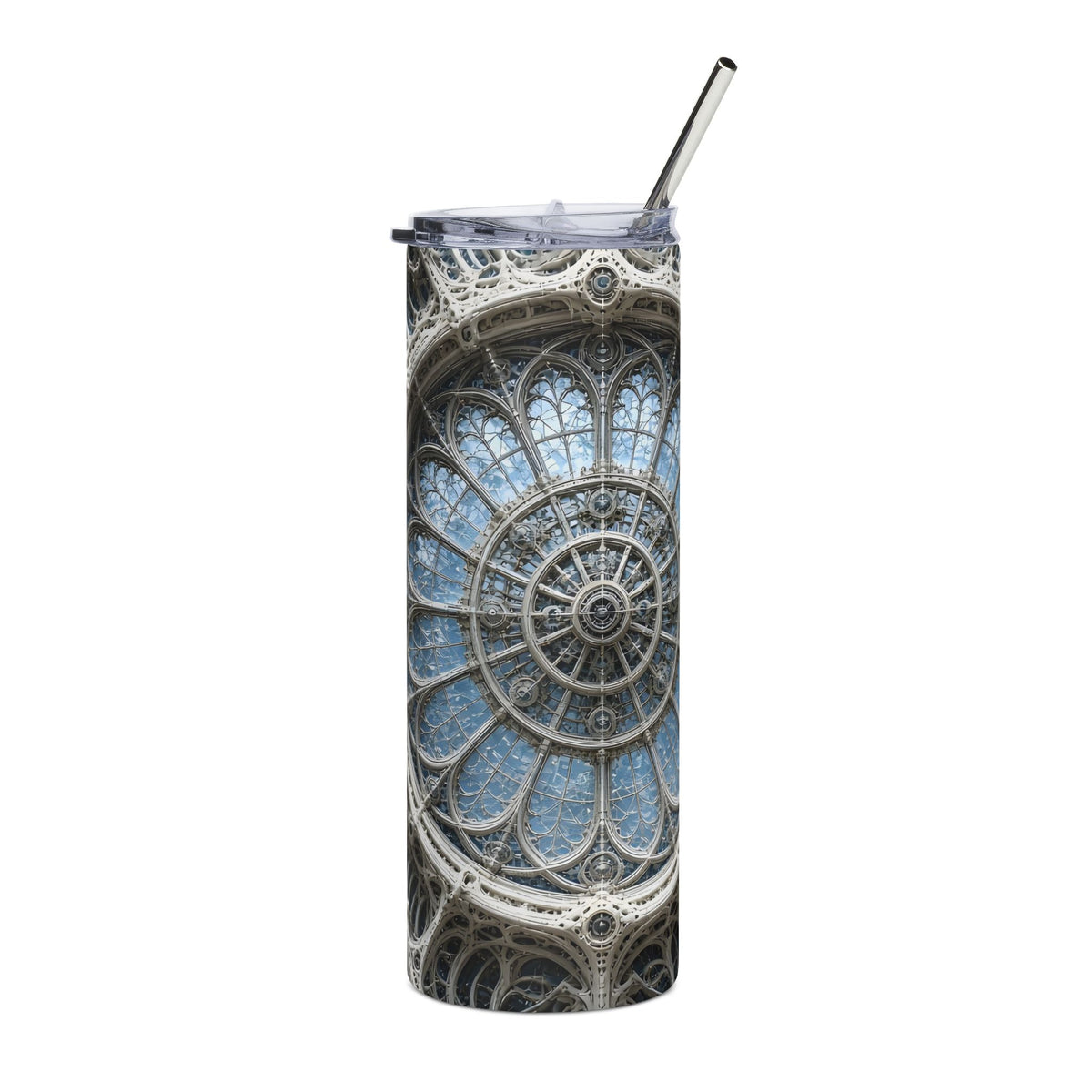 Bone Rose Window 20oz tumbler – biomechanical art tumbler by Gifted Porch