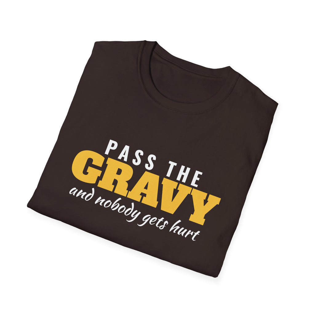 Pass The Gravy And Nobody Gets Hurt Thanksgiving T-Shirt – Gifted Porch, view 24