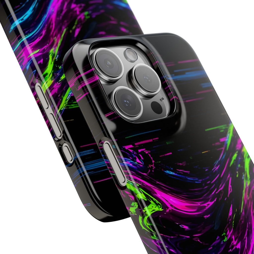 Glitch Wave Abstract Phone Case – unique art gift, photo 45