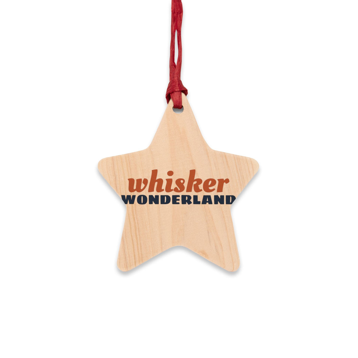 Whisker Wonderland Wood Star Ornament