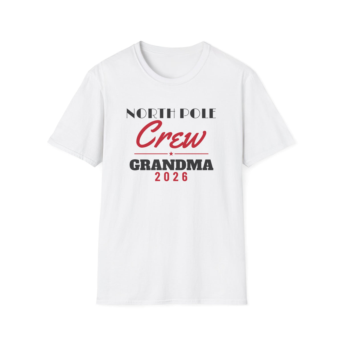 North Pole Crew 2026 Grandma Matching Christmas T-Shirt – Gifted Porch, view 1