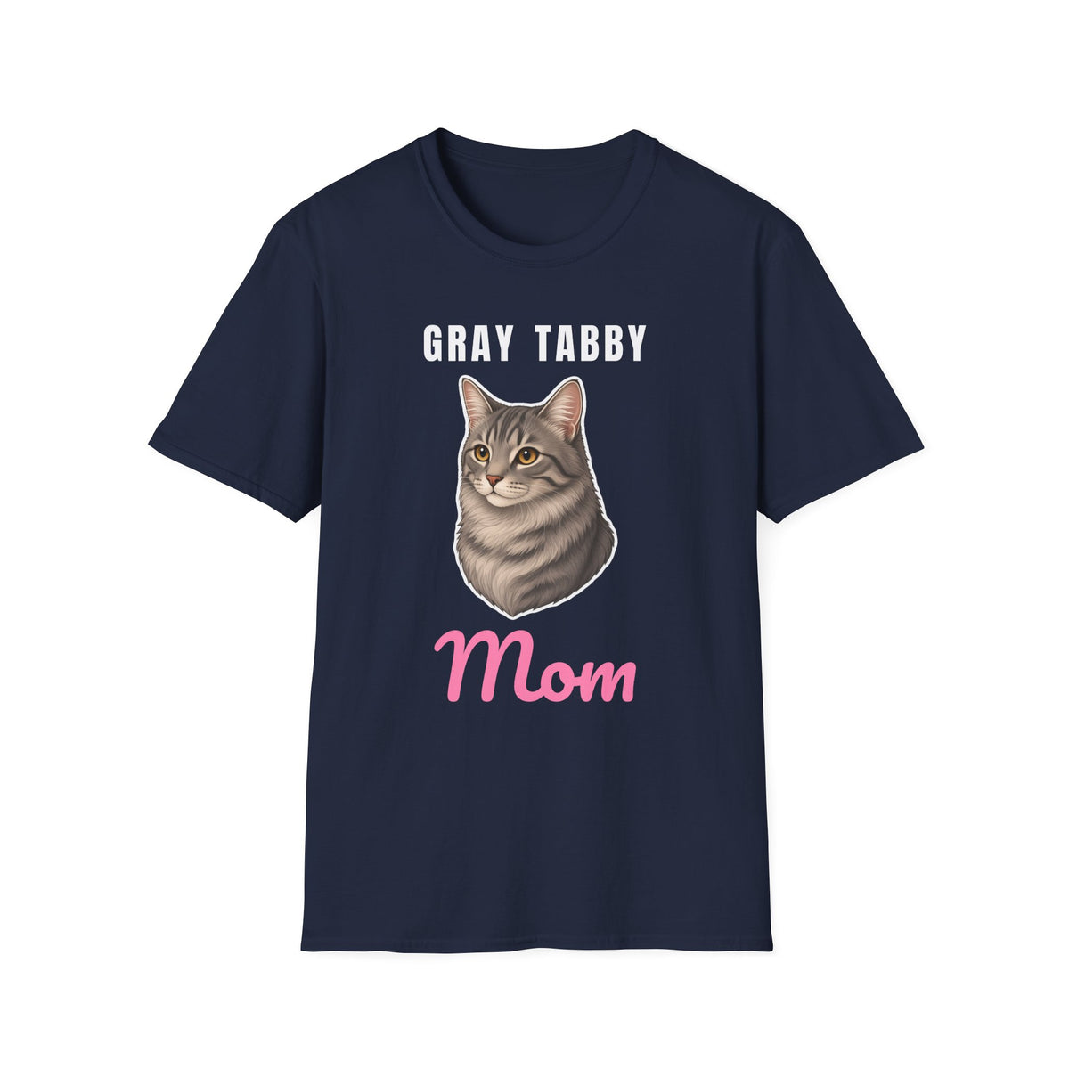 Gray Tabby Cat Mom Shirt