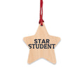 Star Student Wood Star Ornament