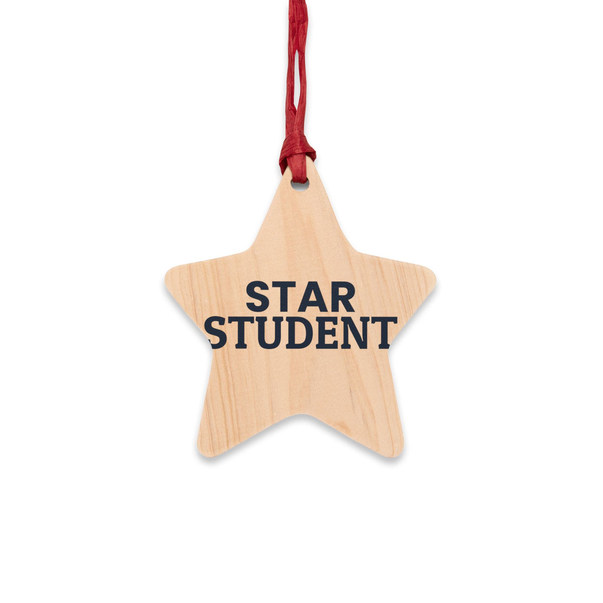 Star Student Wood Star Ornament