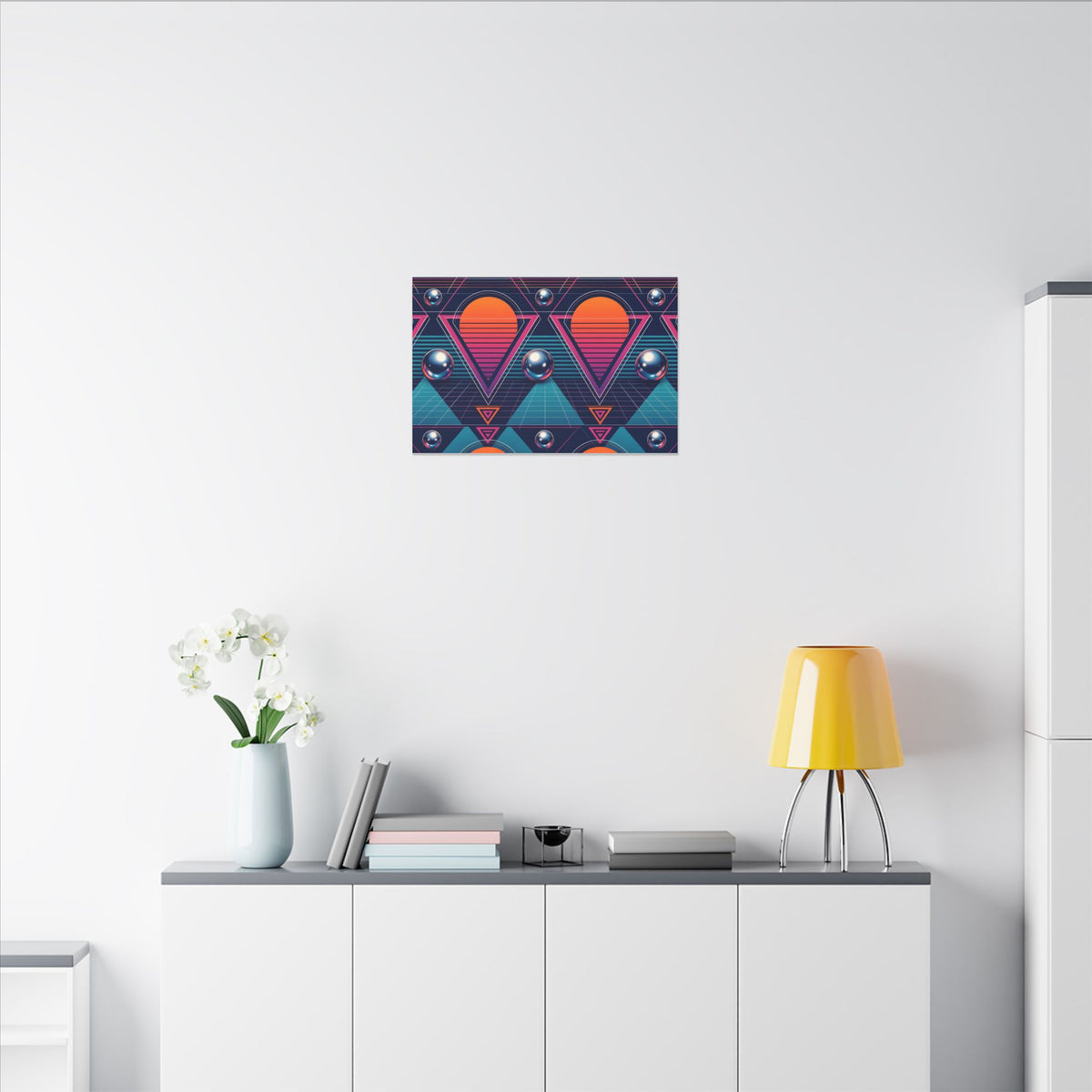 Retro Future Abstract Canvas Wall Art – unique art gift, photo 9