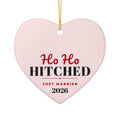 Ho Ho Hitched 2026 Just Married Heart Christmas Ornament – Gifted Porch, view 2