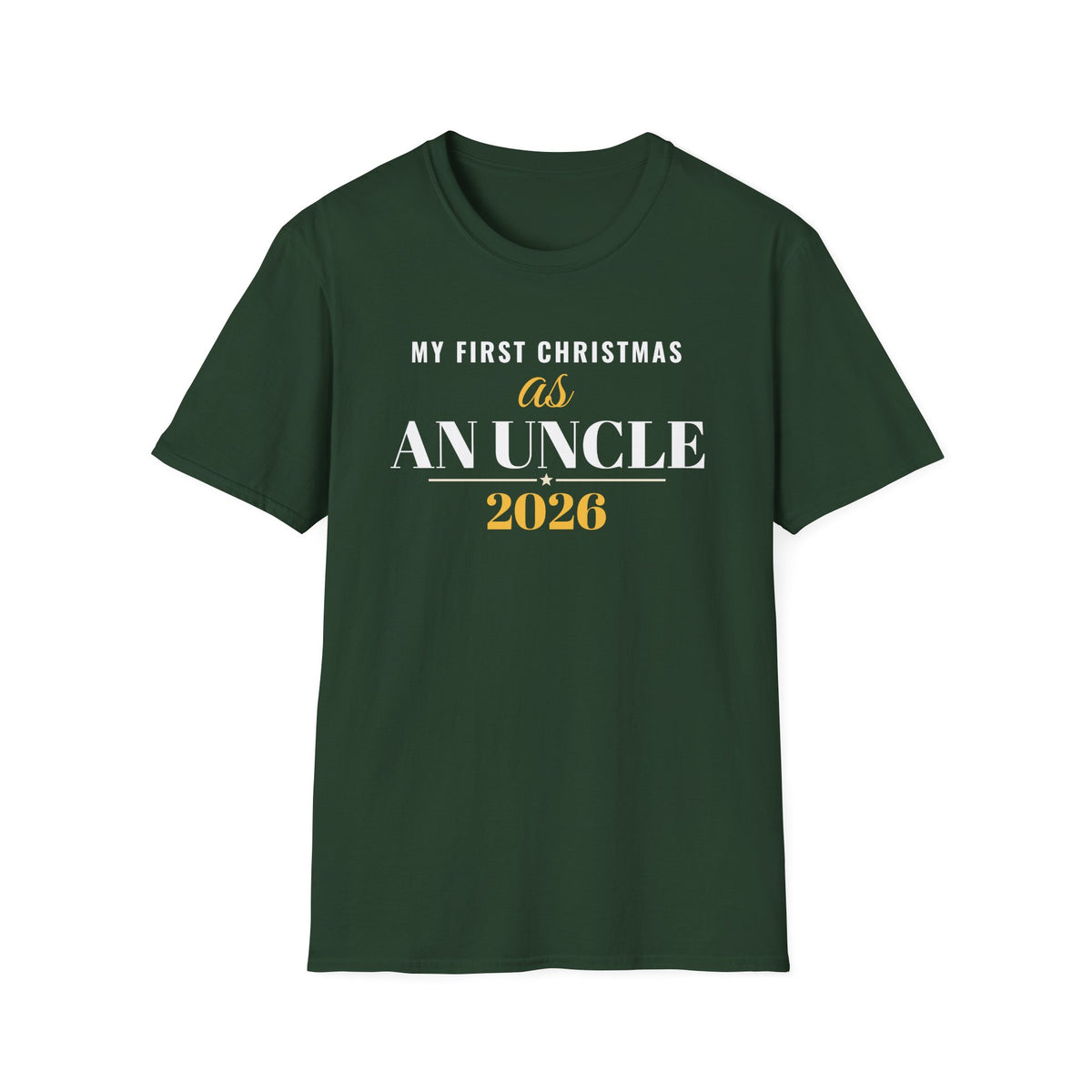 First Christmas As An Uncle 2026 T-Shirt – Gifted Porch, view 3