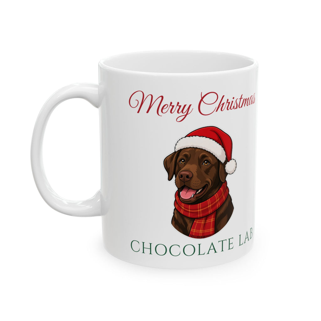Chocolate Lab Dog Christmas Mug