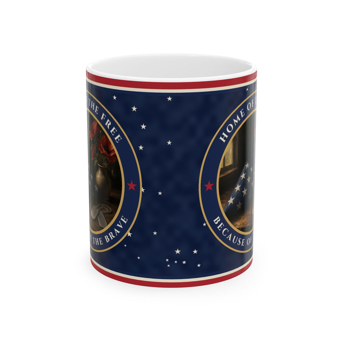 Because of the Brave Veteran Mug