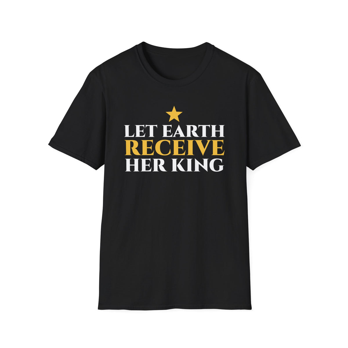 Let Earth Receive Her King Christmas T-Shirt Christian Hymn Faith Gift Tee – Gifted Porch