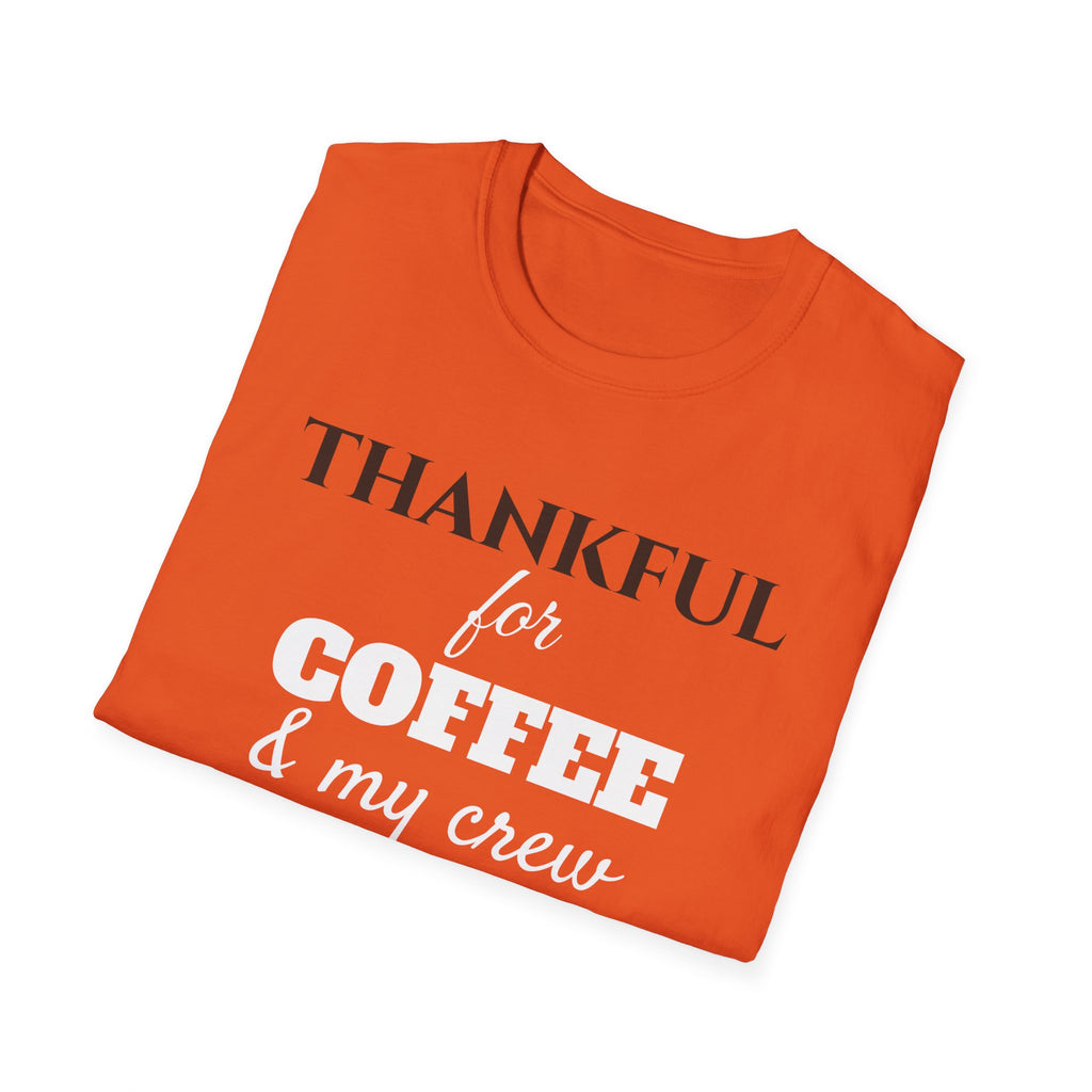 Thankful For Coffee And My Crew Fall T-Shirt – Gifted Porch, view 18