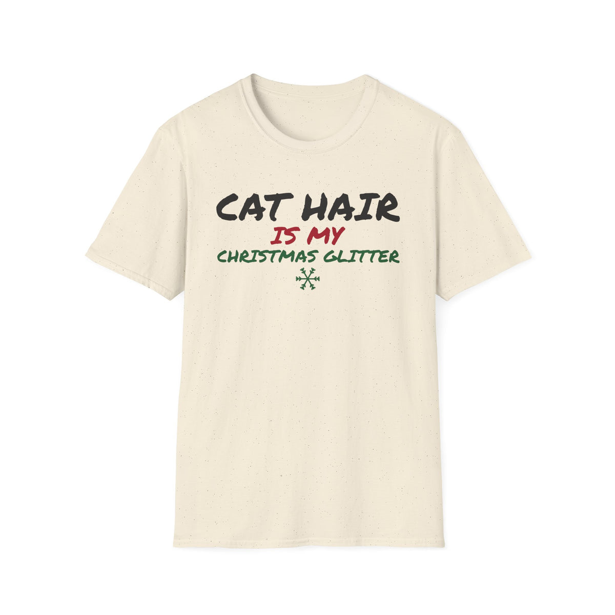 Cat Hair Is My Christmas Glitter Funny Cat T-Shirt Cat Mom Holiday Gift Tee – Gifted Porch
