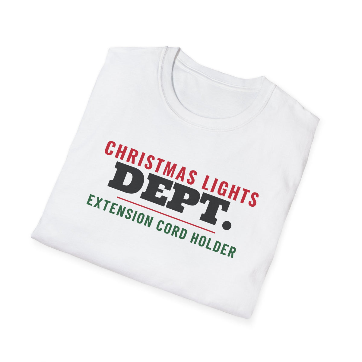 Christmas Lights Dept Extension Cord Holder Matching T-Shirt – Gifted Porch, view 7