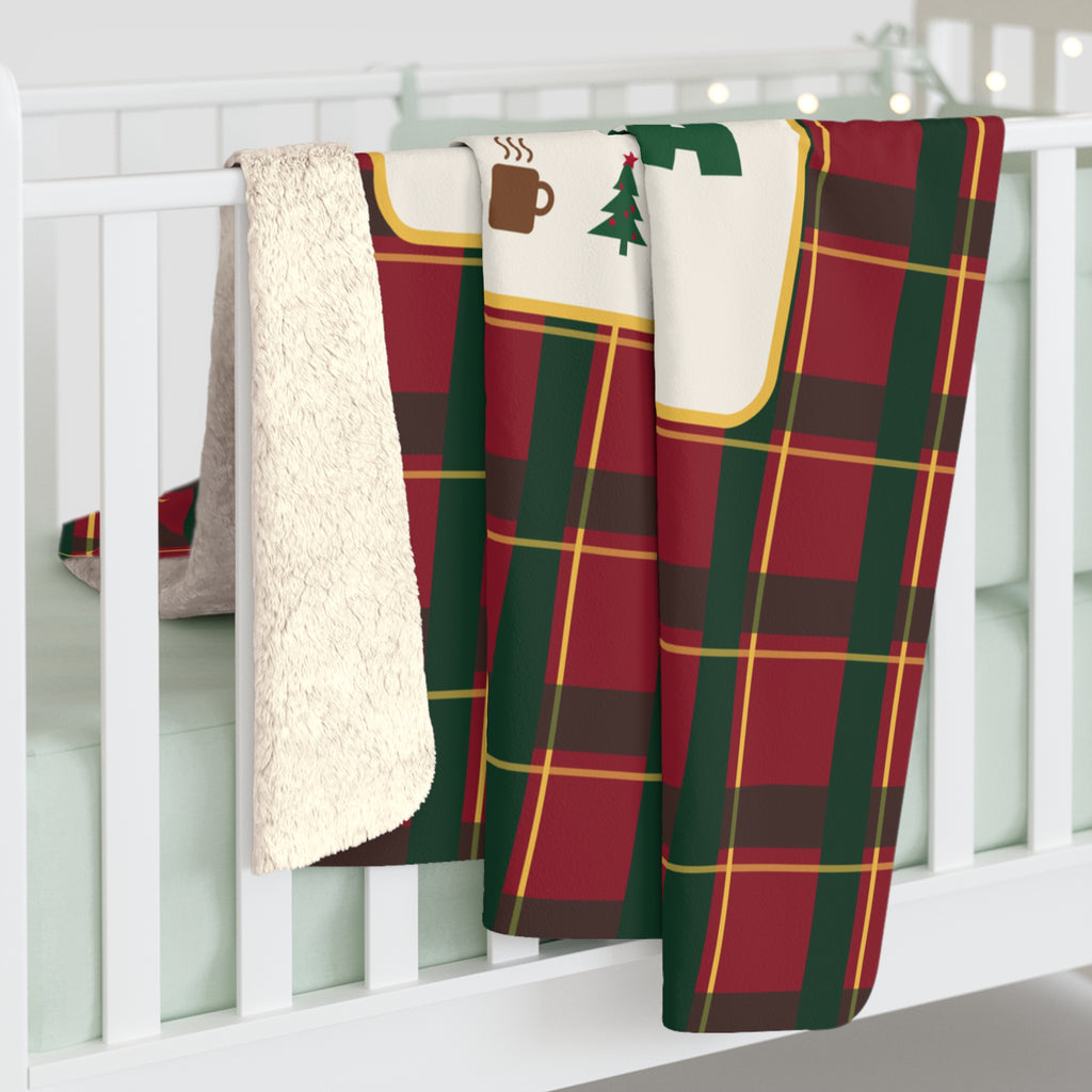 Christmas Movies And Hot Cocoa Sherpa Fleece Blanket 50x60 Plaid Throw Gift – Gifted Porch