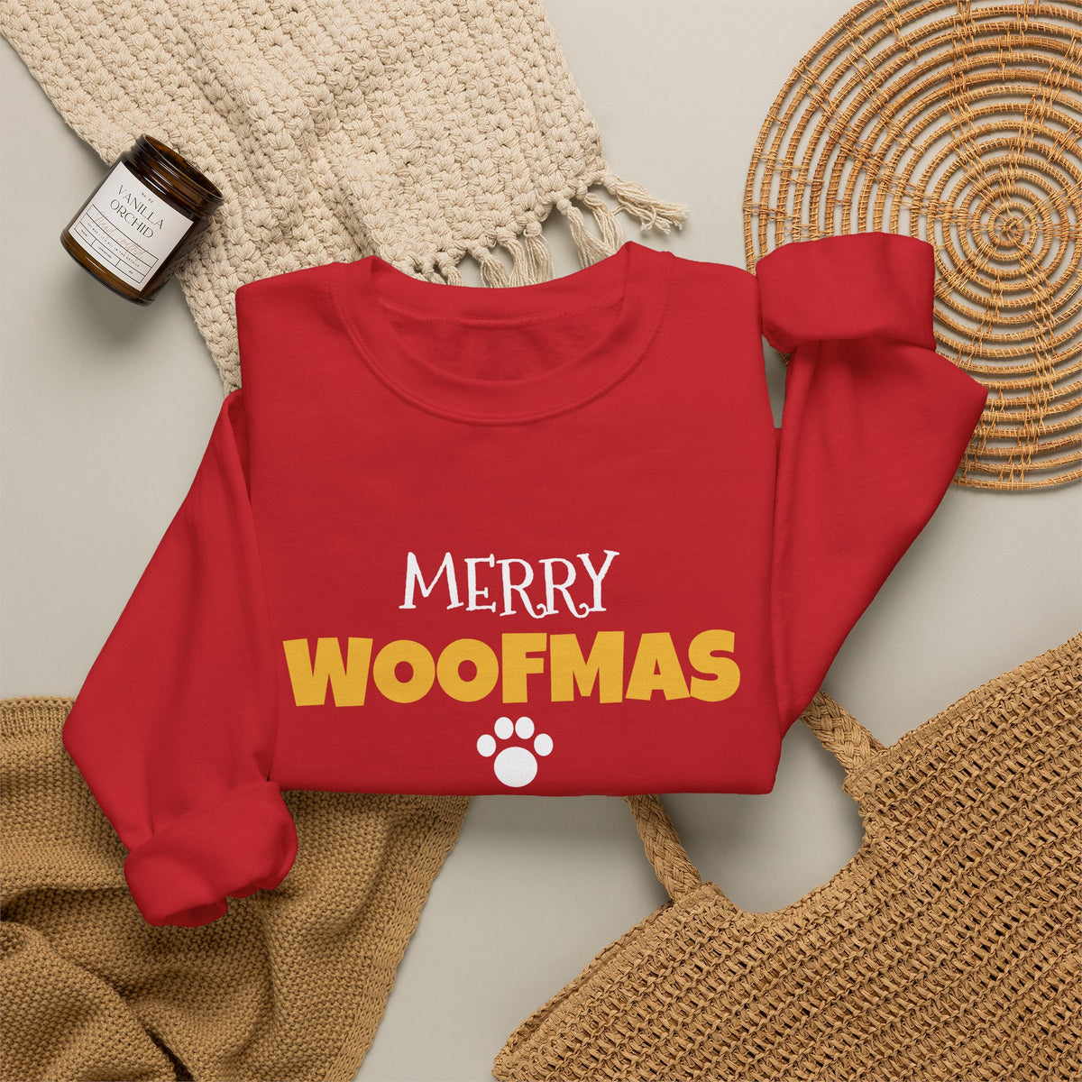 Merry Woofmas Dog Christmas Sweatshirt
