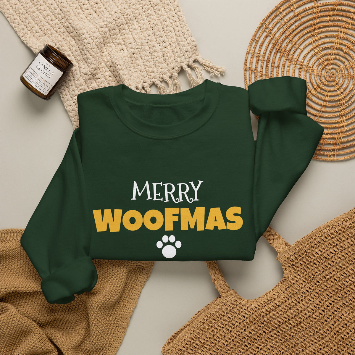 Merry Woofmas Dog Christmas Sweatshirt
