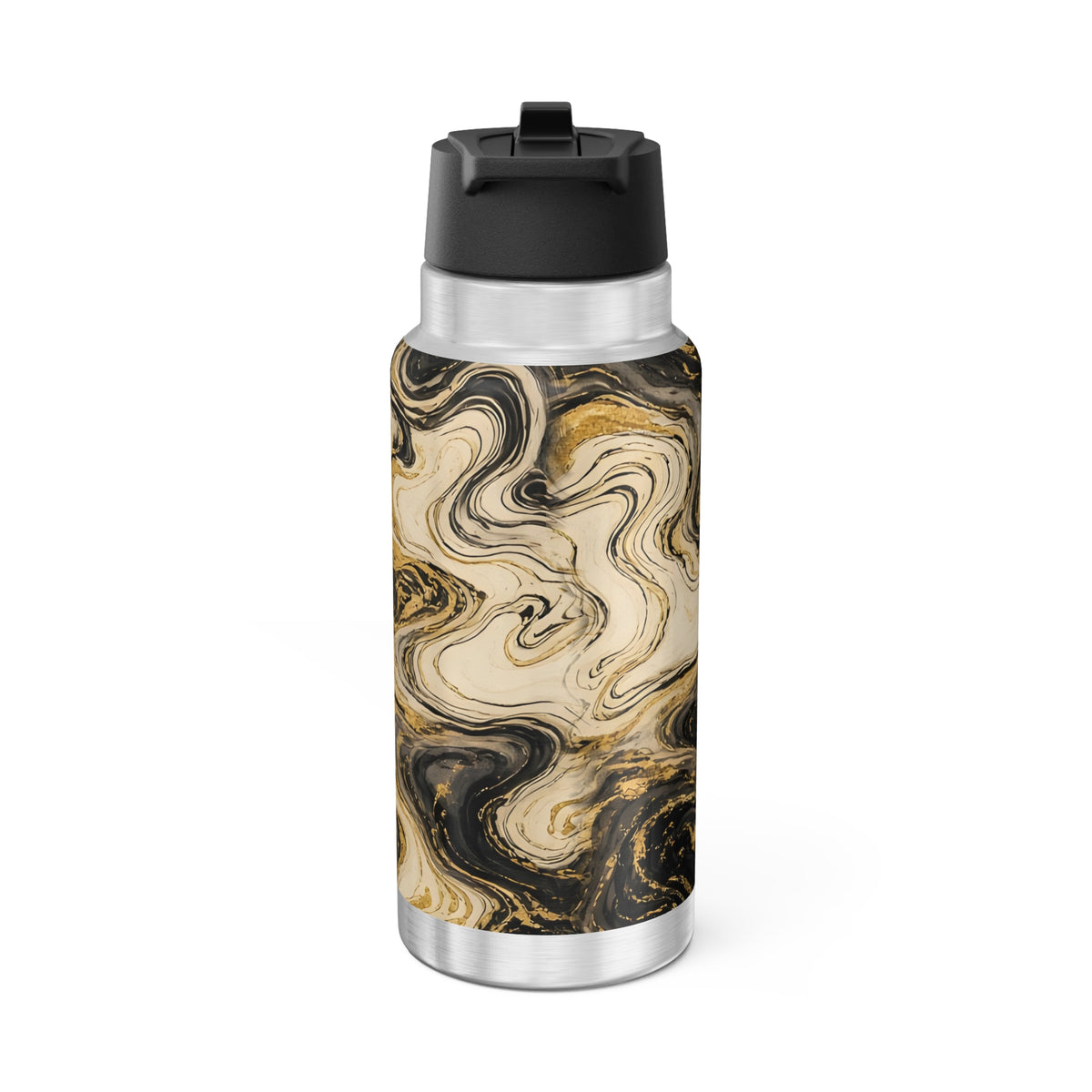 Black & Gold Ink 32oz Tumbler
