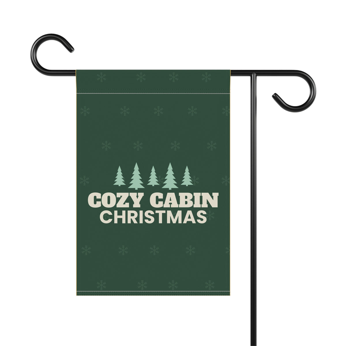 Cozy Cabin Christmas Garden Flag