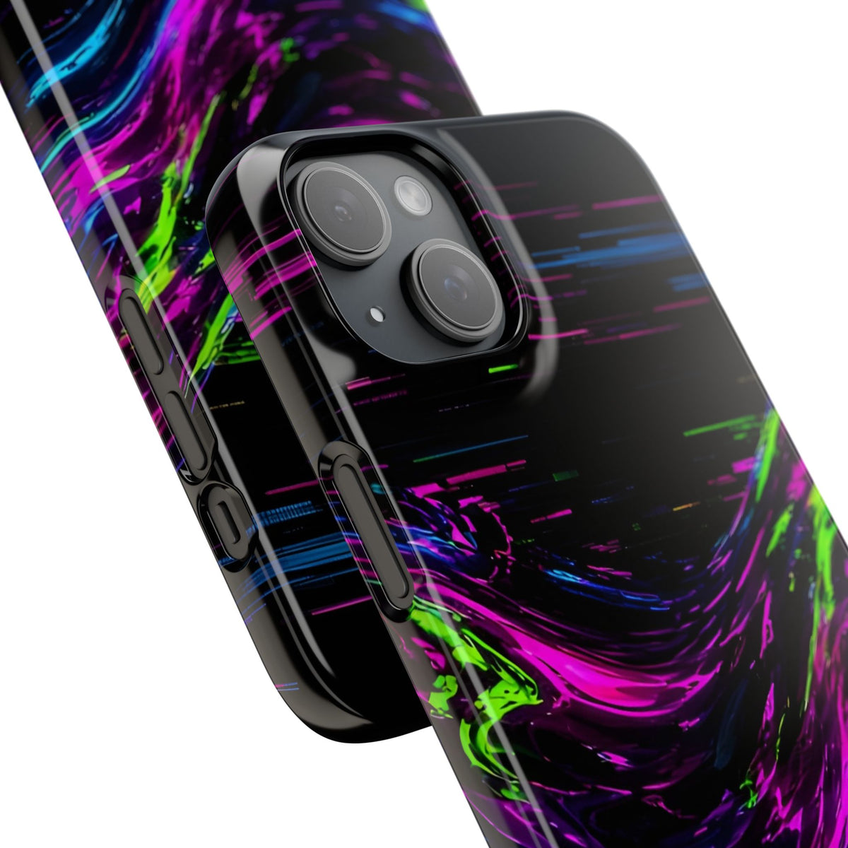 Glitch Wave Abstract Phone Case – unique art gift, photo 51