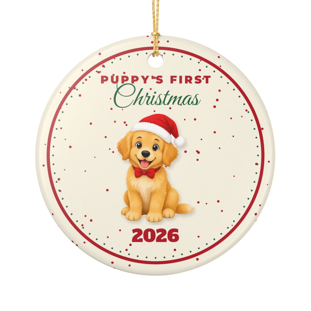 Puppy's First Christmas 2026 Dog Christmas Ornament – Gifted Porch, view 2