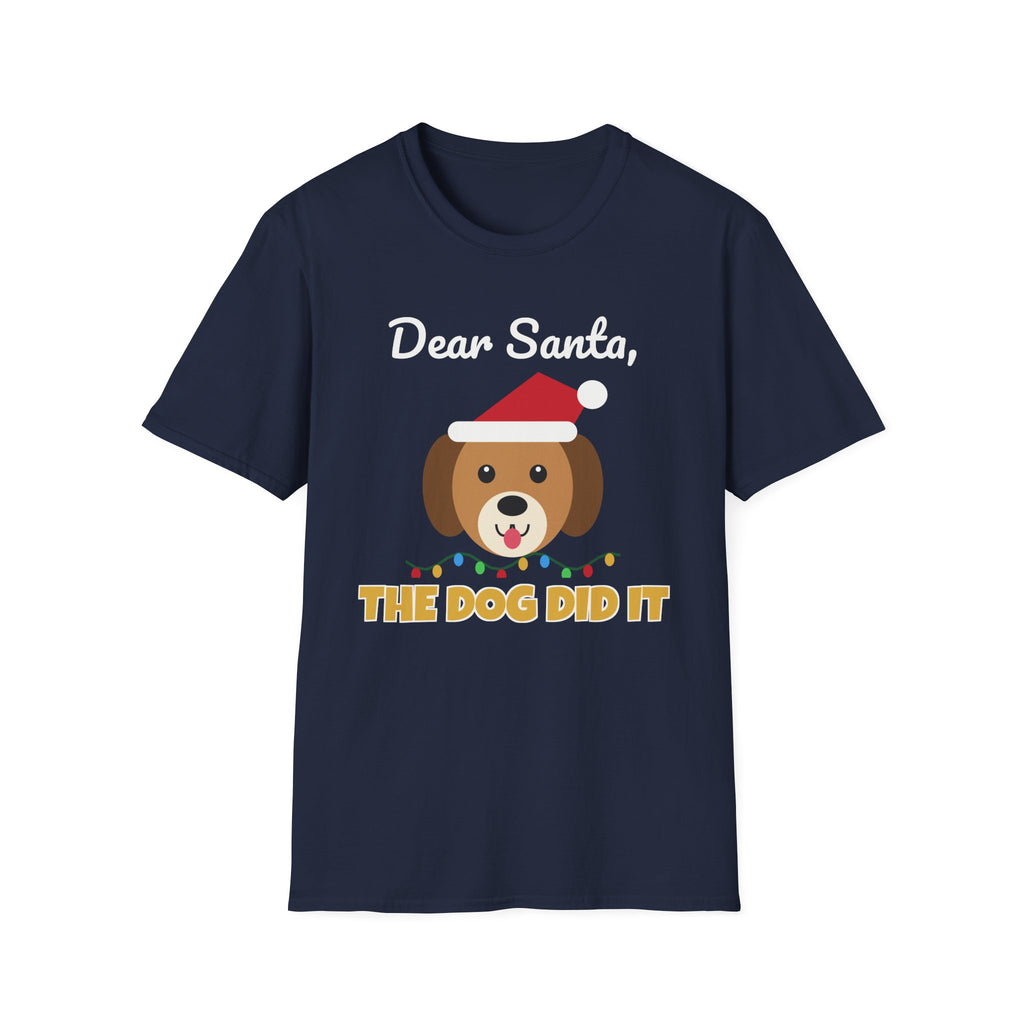Dear Santa The Dog Did It Christmas Tee
