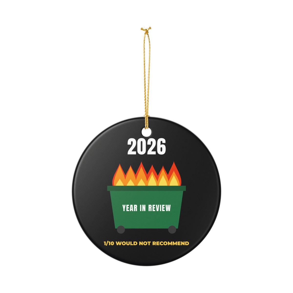 1/10 Would Not Recommend 2026 Funny Christmas Ornament – Gifted Porch, view 4