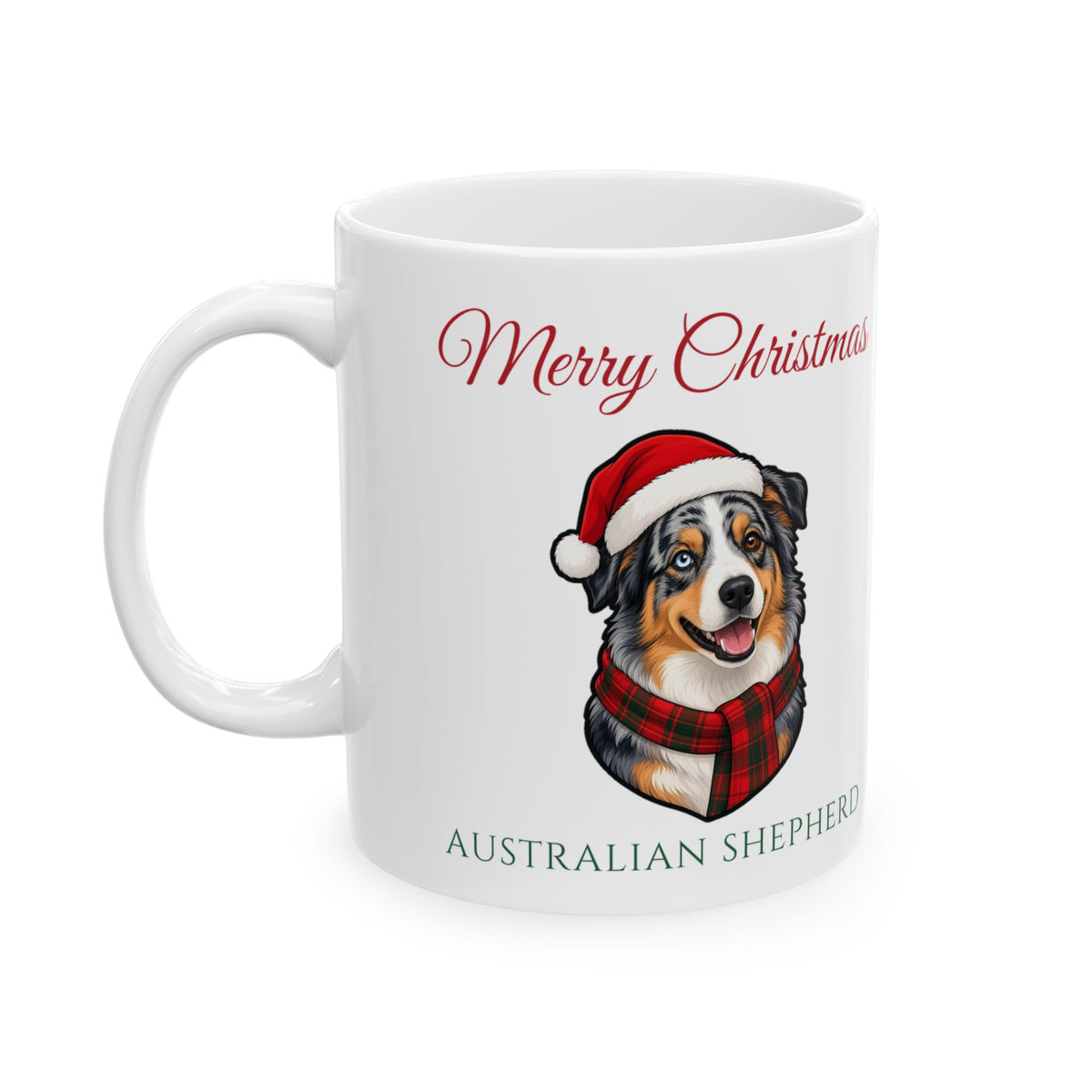Australian Shepherd Dog Christmas Mug – Gifted Porch, view 1