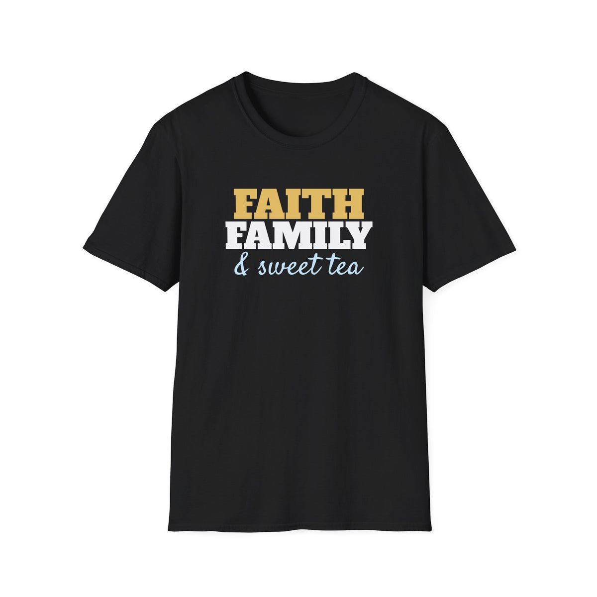 Faith Family And Sweet Tea Christian Country T-Shirt – Gifted Porch, view 2