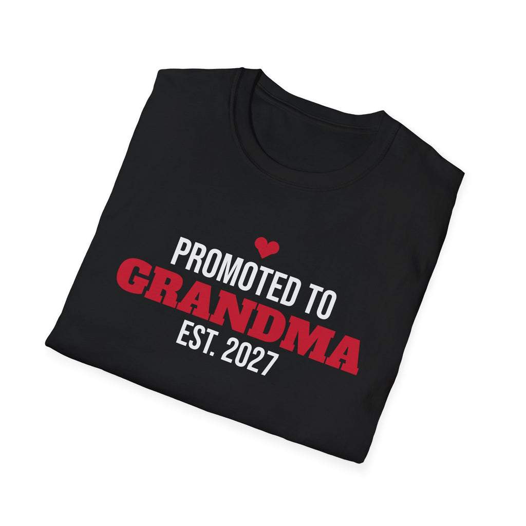 Promoted To Grandma Est 2027 T-Shirt Pregnancy Announcement New Grandma Tee – Gifted Porch